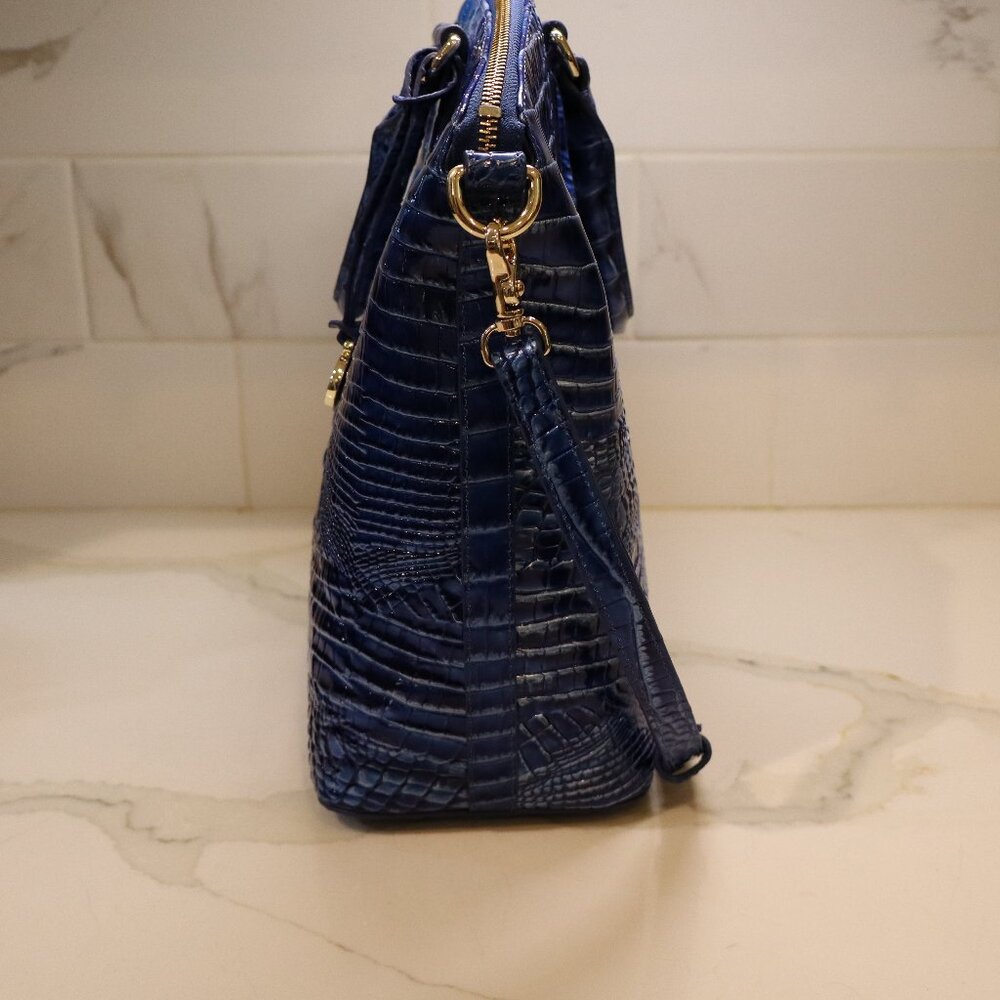 NWT Brahmin Large Duxbury Satchel Vista Blue Ombre Melbourne - Picture 6 of 11